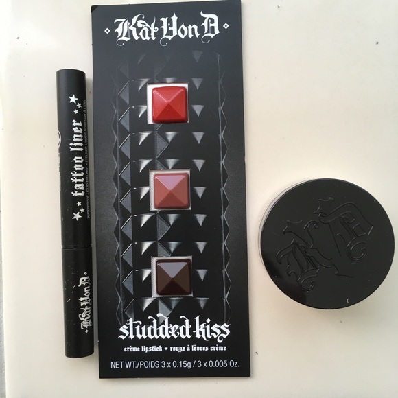 Eye liner plus lipstick plus powder 3 items make up Eye liner make up set makeup - Picture 6 of 6